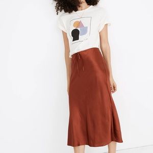 Madewell Satin Midi Skirt